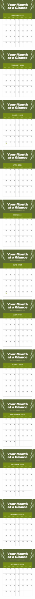 Monthly Calendar