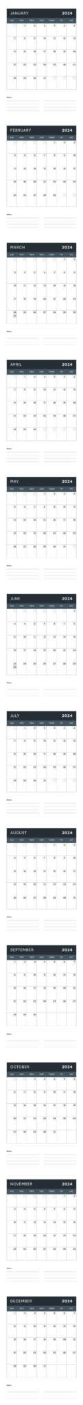 Simple Monthly Calendar