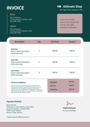 Small Business Invoice