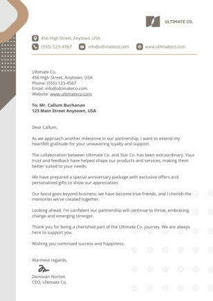 Customer Appreciation Letter