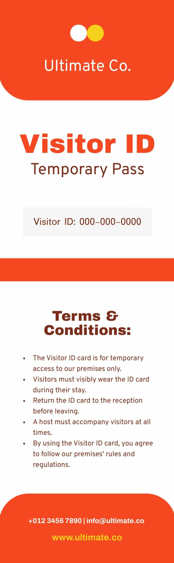 Visitor ID Card