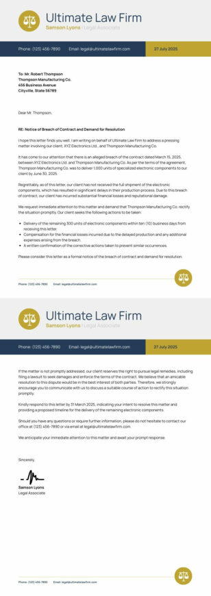 Law Firm Letterhead