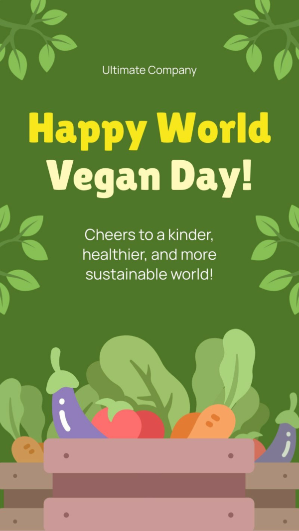 Simple World Vegan Day Instagram Story