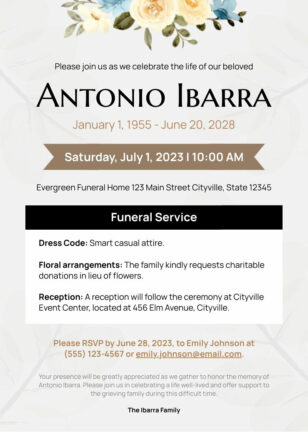 Funeral Invitation