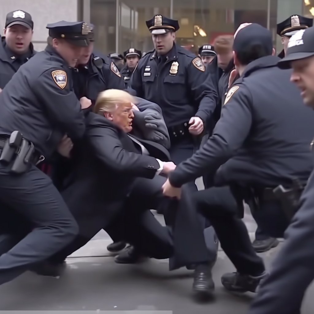 viral ai image of donald trump arrested