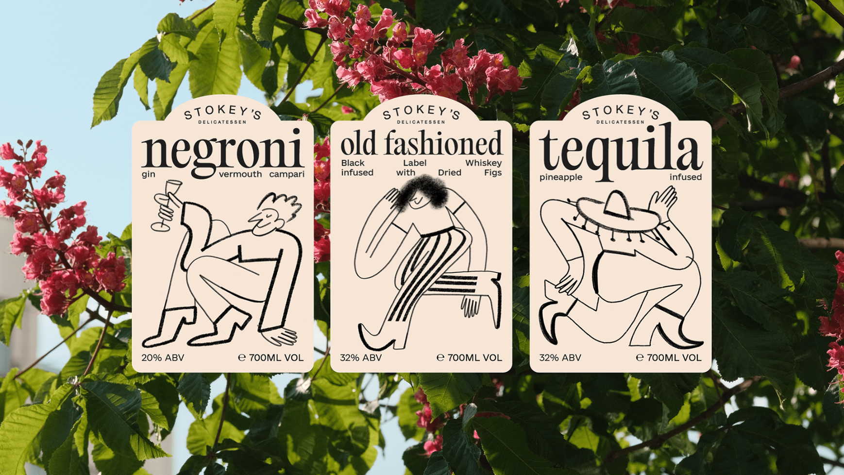 packaging label design featuring hand drawn doodles