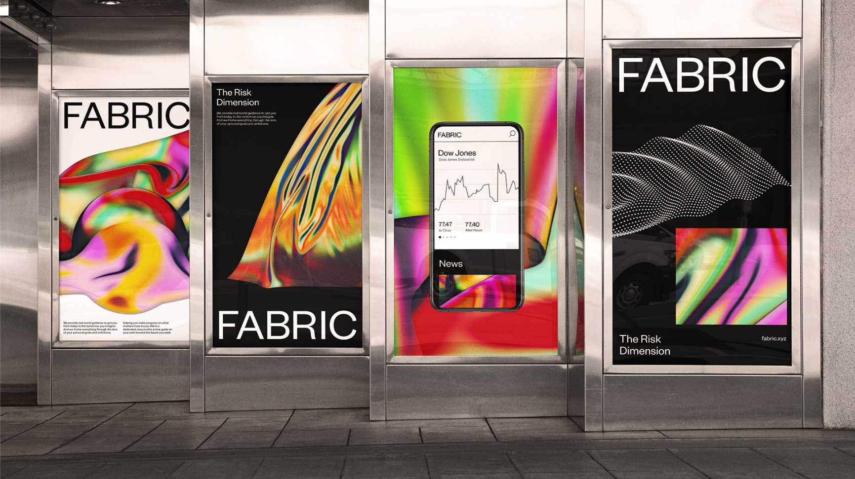 branding design featuring gradient leak graphic design trend