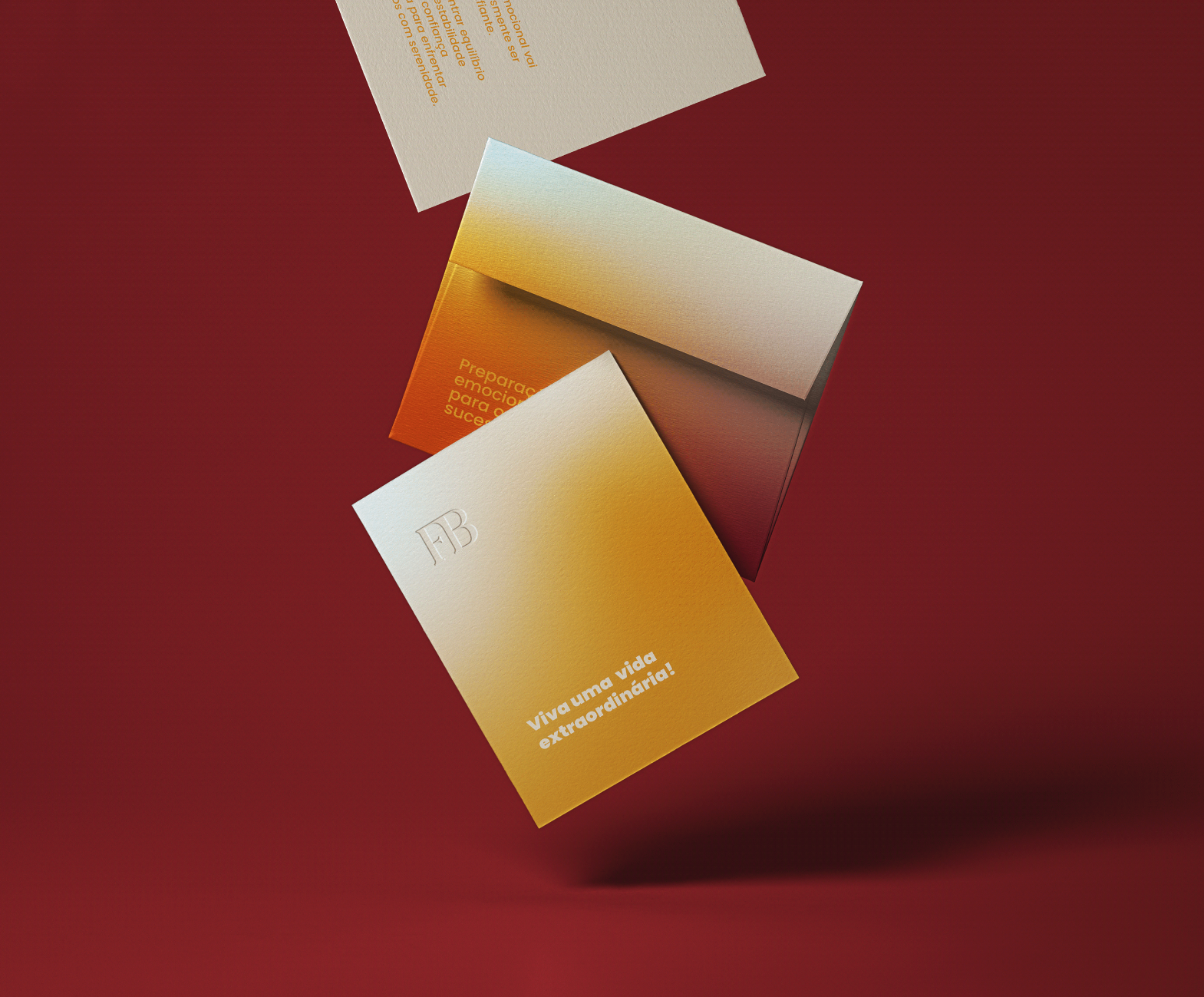 identity design featuring gradient leak graphic design trend in warm colors