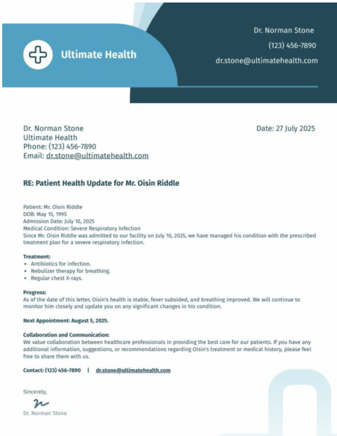 modern medical letterhead