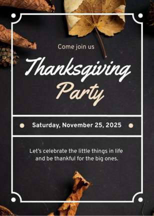 Thanksgiving Dinner Invitation