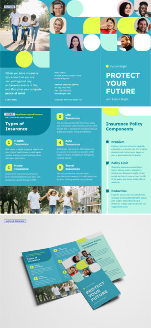 piktochart insurance brochure template