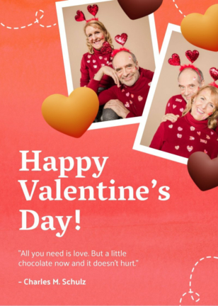 Orange Valentine’s Card