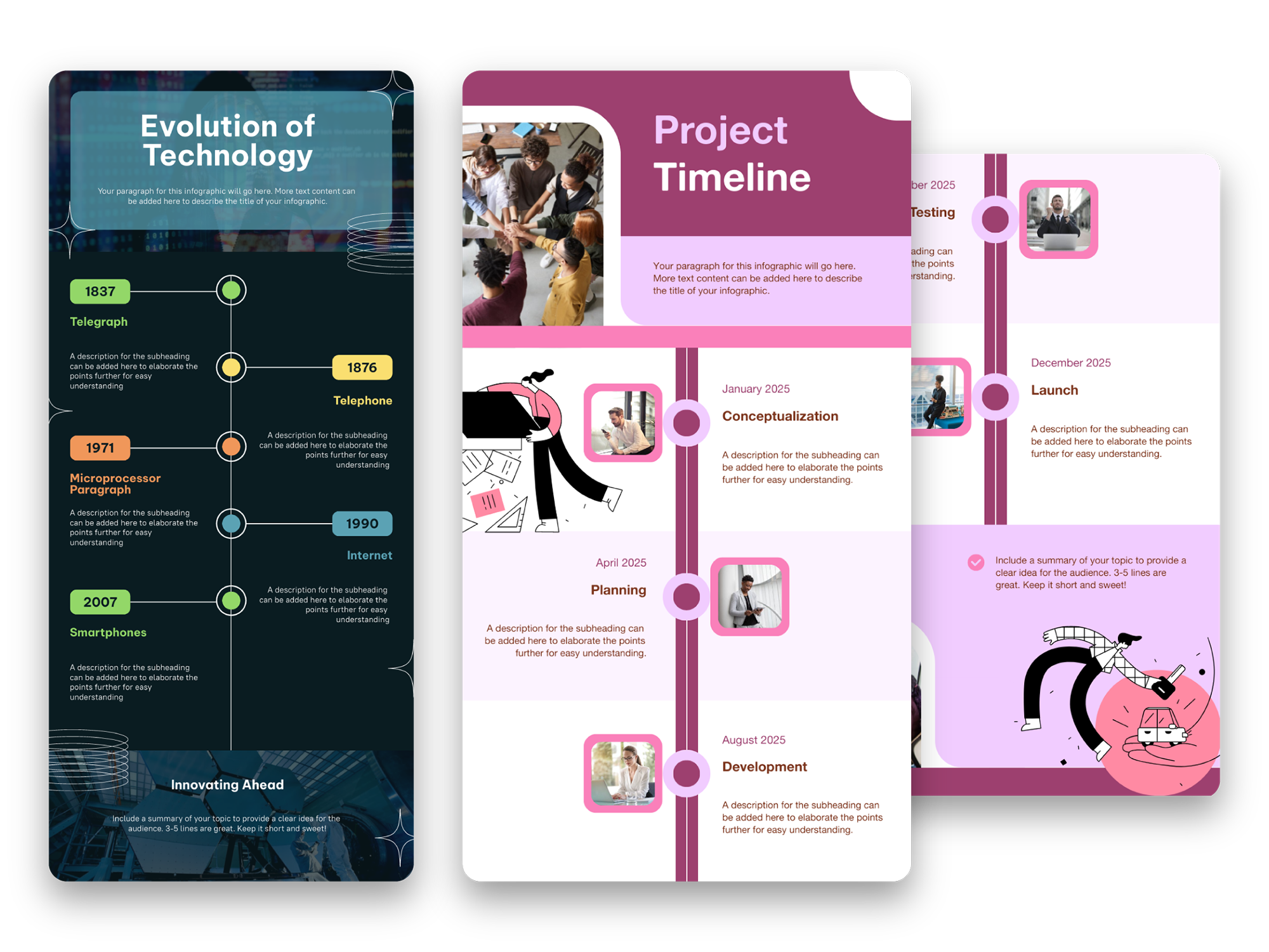 piktochart ai timeline templates