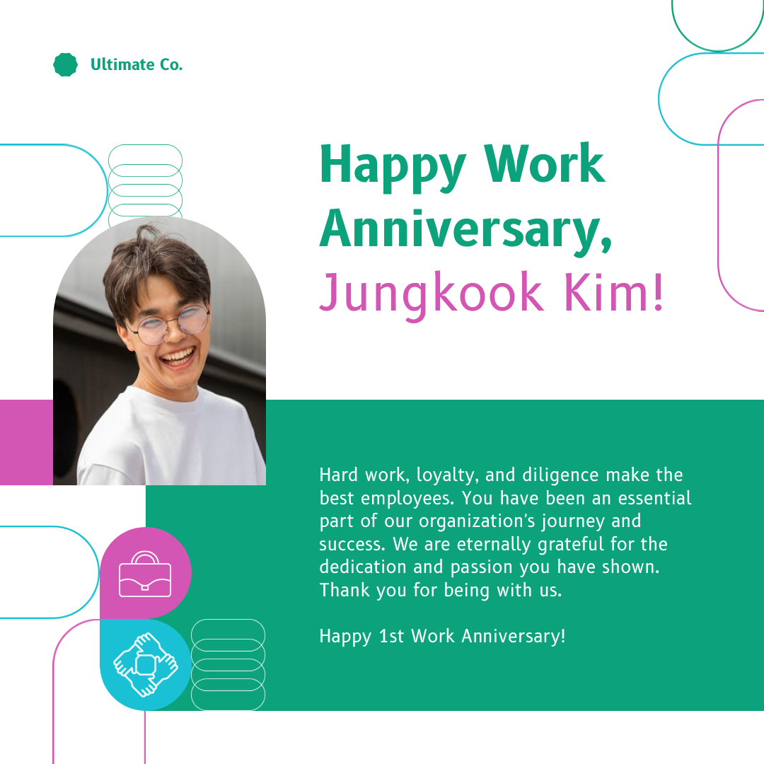 happy work anniversary template for jungkook kim