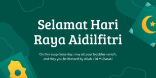 Simple Selamat Hari Raya Aidilfitri Twitter Post