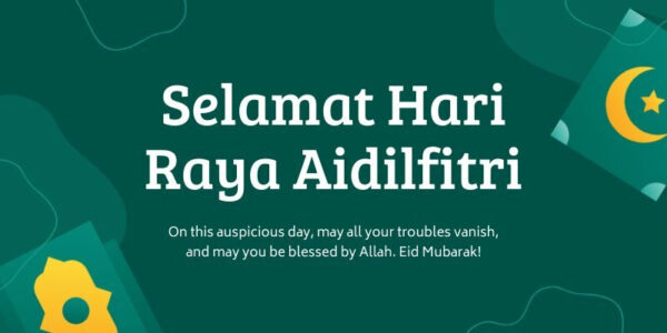 Simple Selamat Hari Raya Aidilfitri Twitter Post