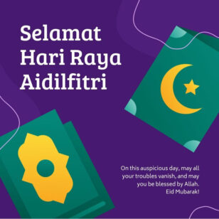 Simple Selamat Hari Raya Aidilfitri Instagram Post