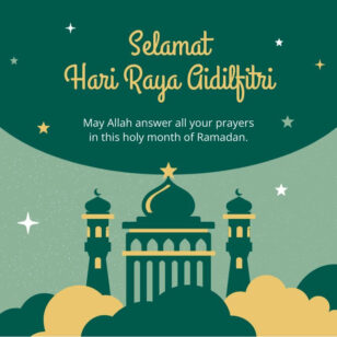 Selamat Hari Raya Aidilfitri Instagram Post