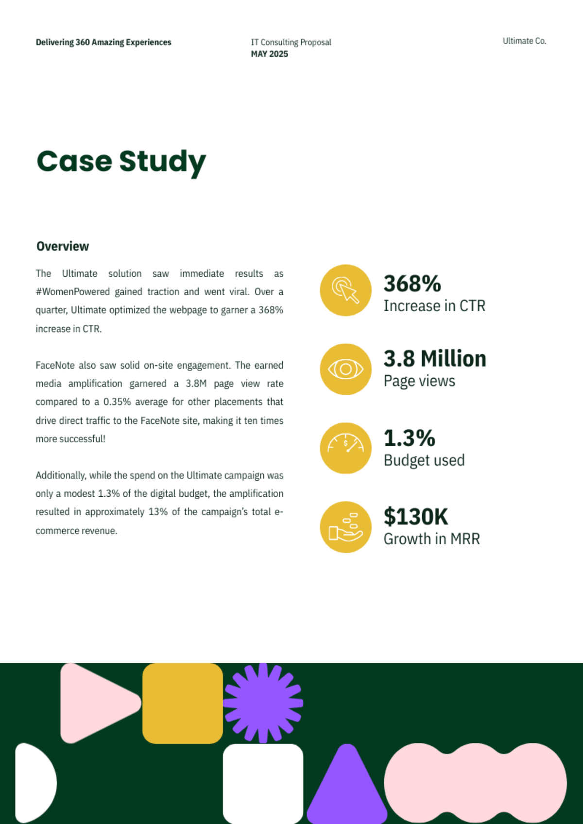 example of a case study to show in your business proposal