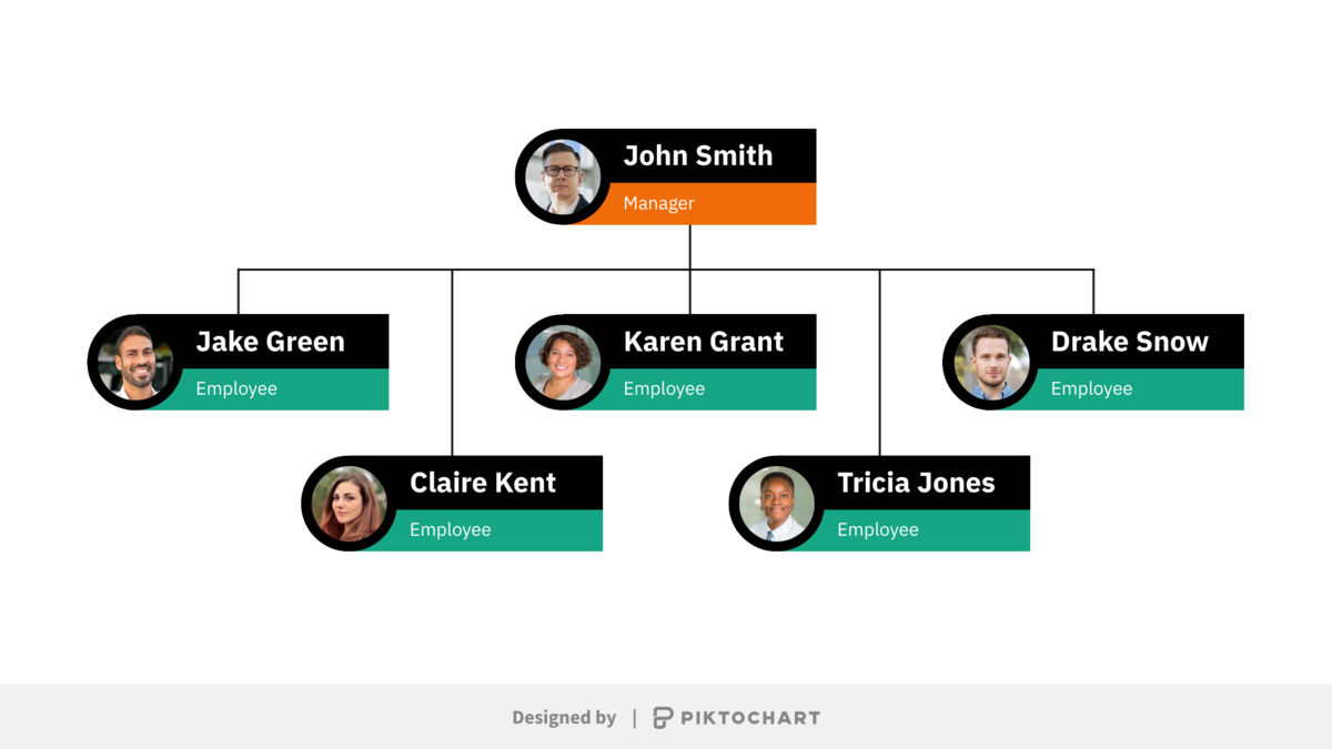 example of a flat organizational structure