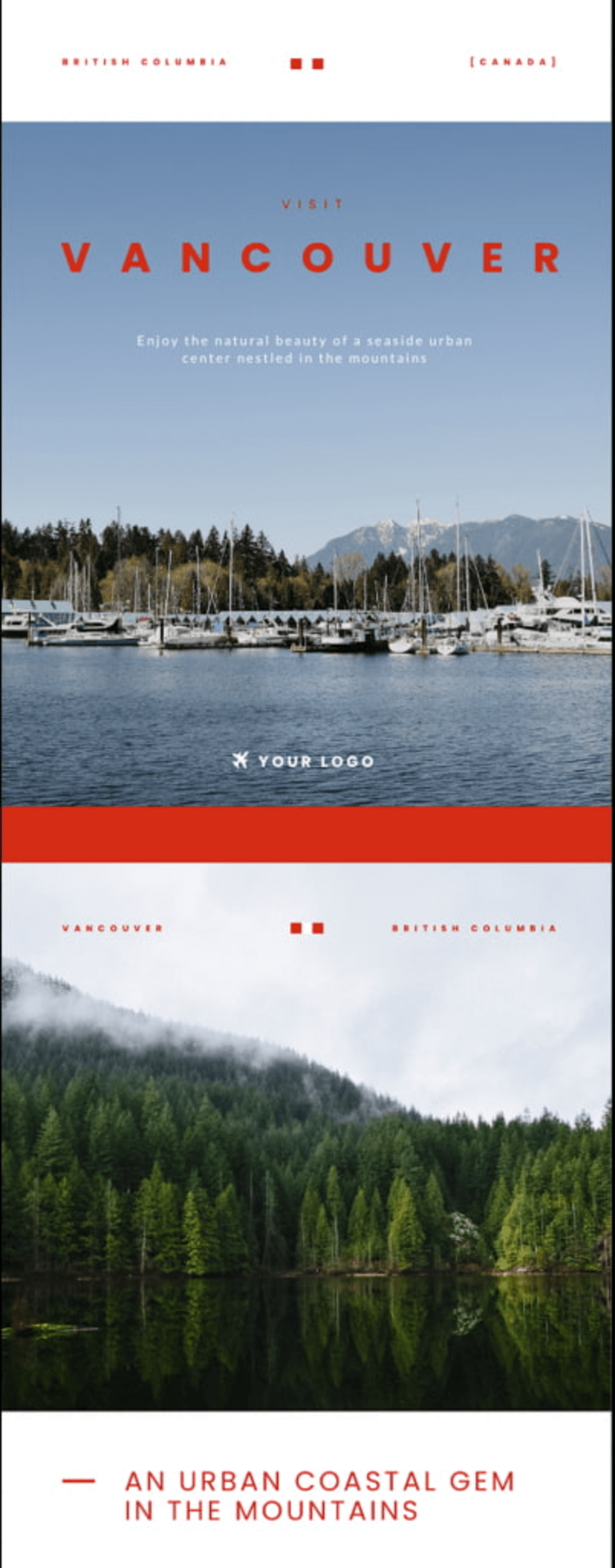 example of how to make your travel brochure stand out, vancouver brochure