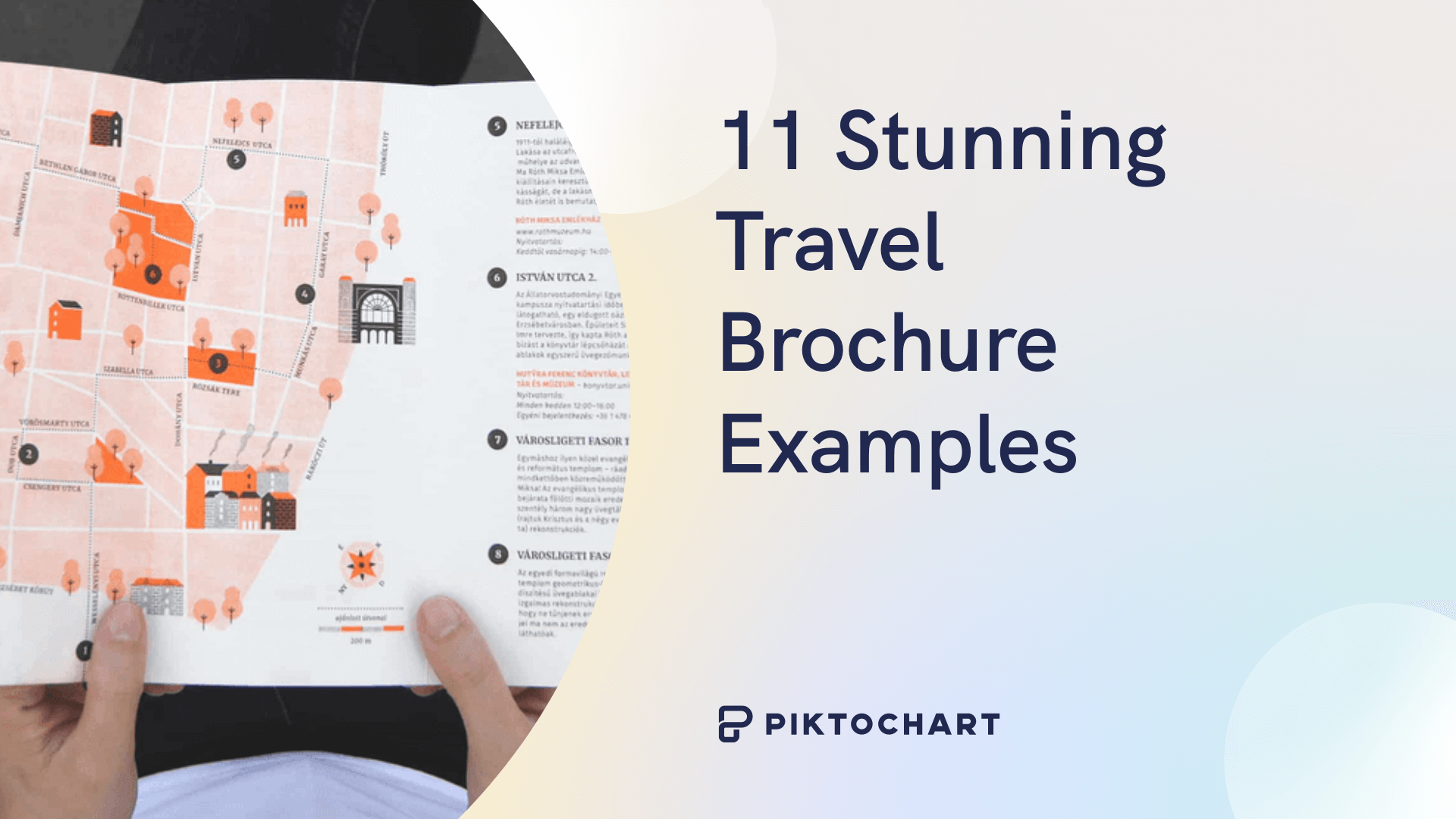 featured image of an article about travel brochure examples and templates